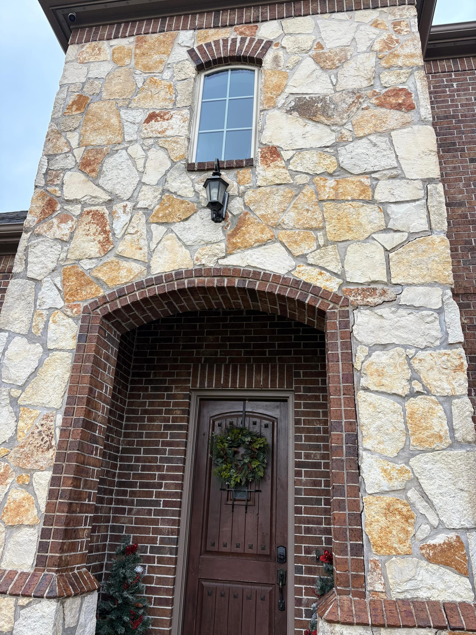 Stone entryway cleaning — after